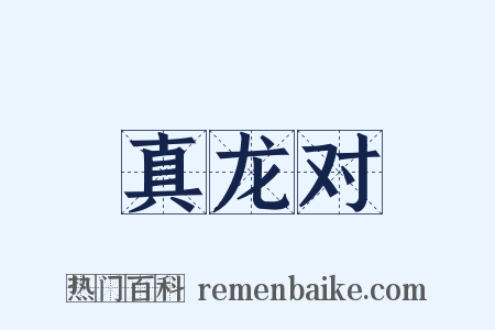真龙对是什么意思的图片